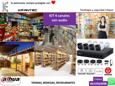Dahua kIT DE 4 CANALES CON AUDIO image