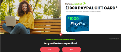 UK only-Get a £1000 PayPal Gift Card!