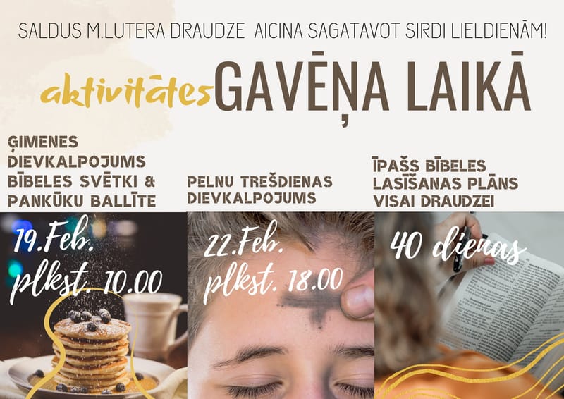 Gavēņa laika aktivitātes