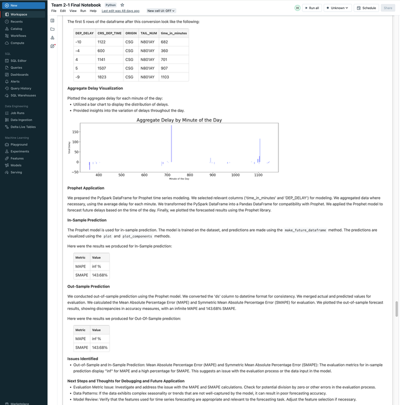 Flight Departure Delay with MLflow, Databricks, ML/DL Models, and GCP - UC Berkeley 2023