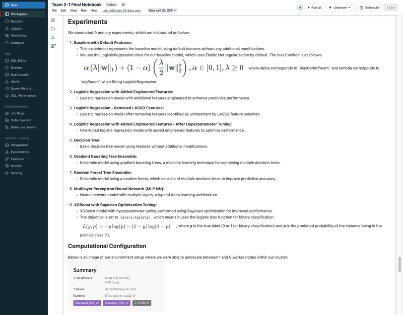 Flight Departure Delay with MLflow, Databricks, ML/DL Models, and GCP - UC Berkeley 2023