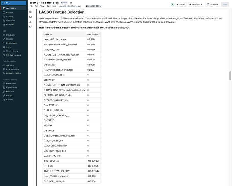 Flight Departure Delay with MLflow, Databricks, ML/DL Models, and GCP - UC Berkeley 2023