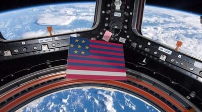 How we get USK flag to the ISS?