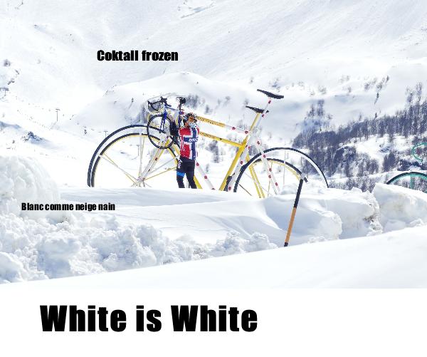 White is snow