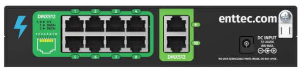 Storm10 - Compact 10 universes DMX over Ethernet to DMX/RDM Converter