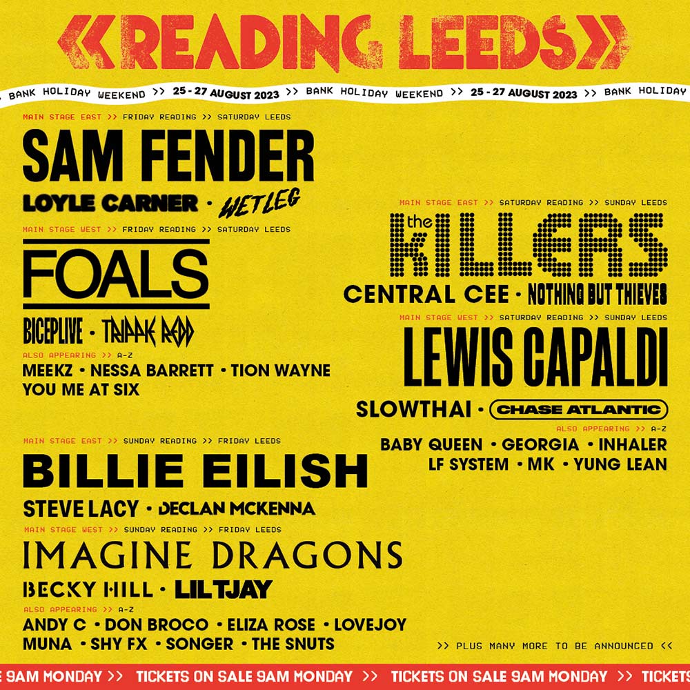 Reading & Leeds First Announcement