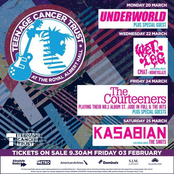 Teenage Cancer Trust: Announce Dates