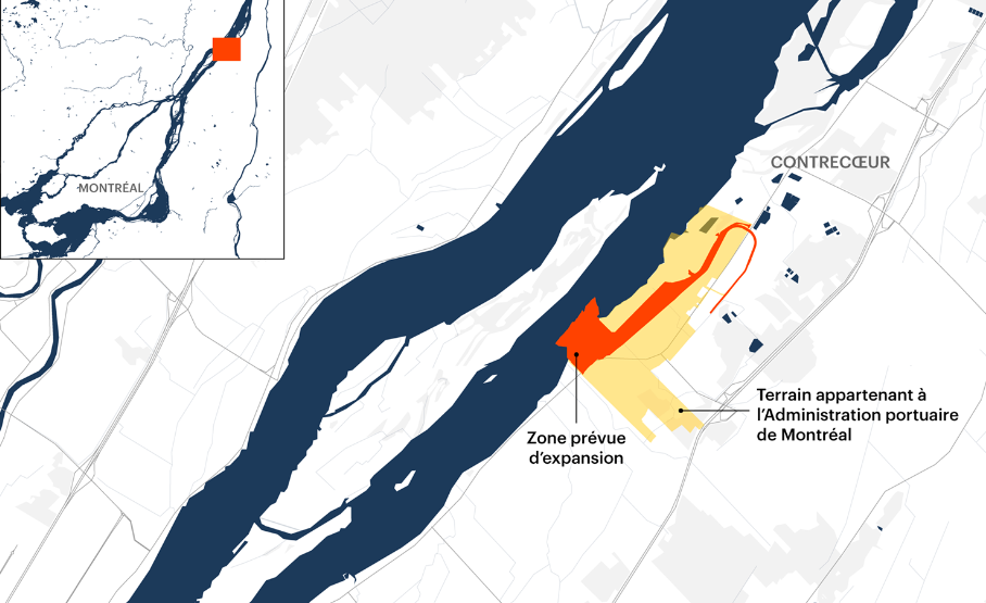 Le 24 mars 2023 - Québec promet 130 millions de dollars pour le projet de port de Contrecœur