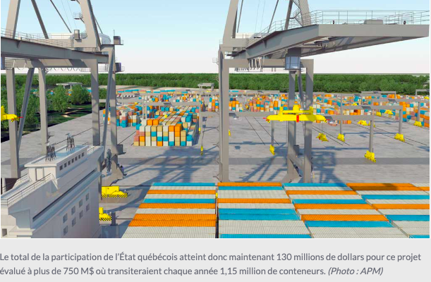 Le 31 mars 2023 - Aide supplémentaire de 75 M$ pour le projet d’expansion dans la ZIP Contrecoeur-Varennes
