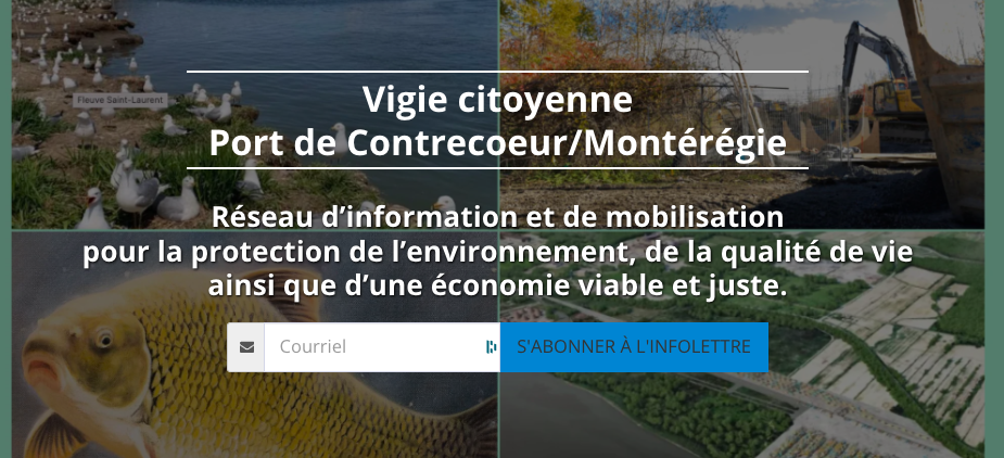 Infolettre #3 Le 10 avril 2023 Vigie citoyenne Port de Contrecoeur/Montérégie