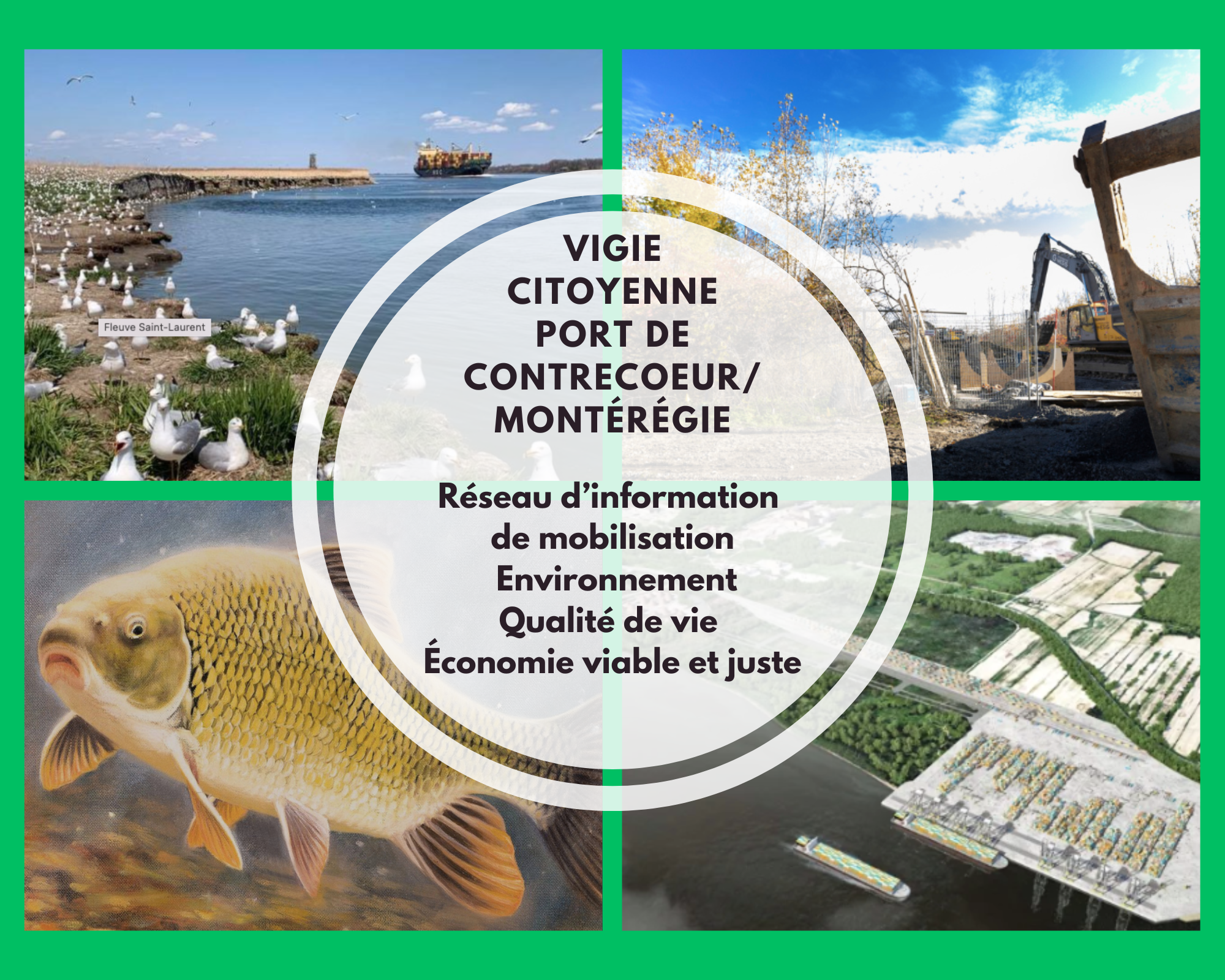 le 20 avril 2023 -  Communiqué de presse Vigie citoyenne port de Contrecœur, le réseau toujours inquiet, avec raison