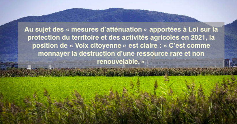 Le 2 octobre 2023 - Plus de 1100 hectares détournés de leur vocation