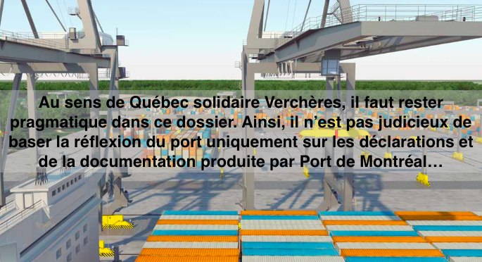 Le 28 octobre 2023 - Un BAPE pour le port de Montréal à Contrecoeur ce n’est ni être contre le projet, ni être de « gauche radicale »