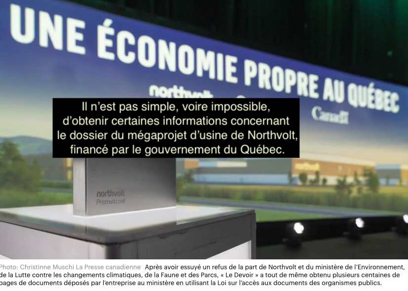 Le 10 janvier 2024 -Des documents caviardés ou refusés pour le dossier Northvolt - Copier