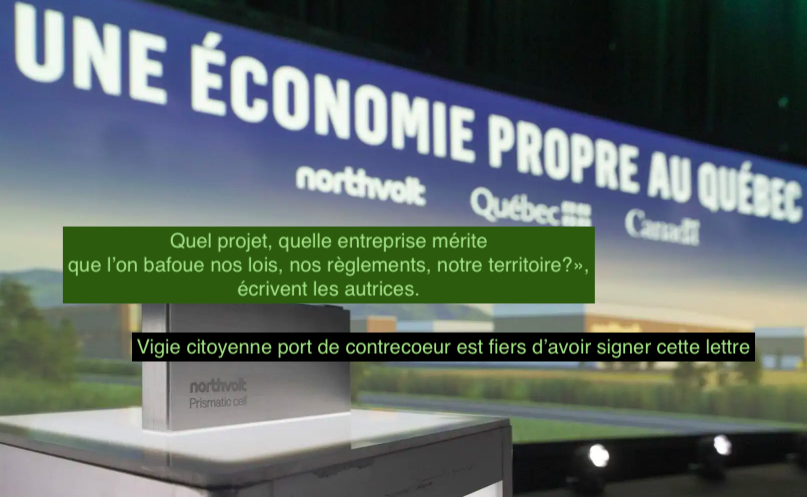 Le 12 janvier 2024 -  Les obligations en matière d’environnement sont-elles respectées dans le projet Northvolt?