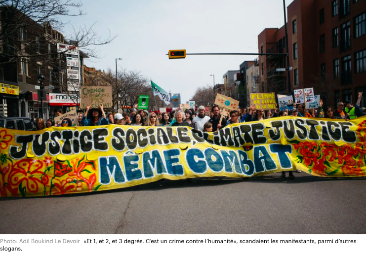 Le 22 avril 2023 Des milliers de manifestants pour le climat à travers le Québec