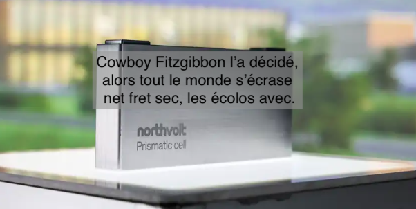 Le 20 décembre 2023 - Northvolt Le silence des agneaux verts