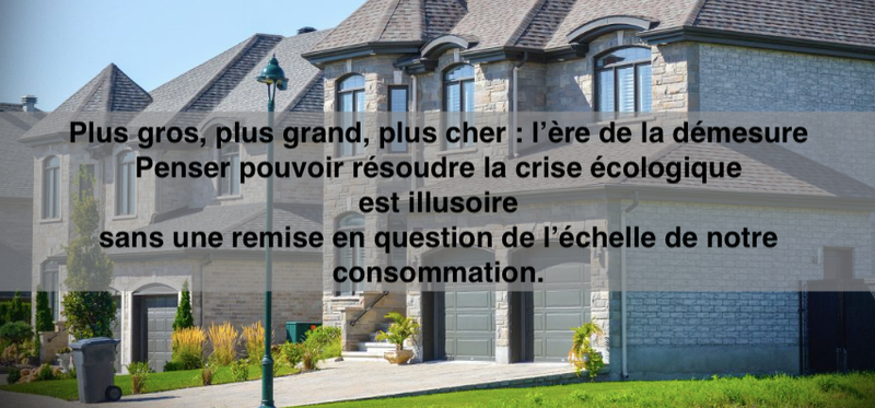 Le 11 avril 2024 - Plus gros, plus grand, plus cher : l’ère de la démesure - Penser pouvoir résoudre la crise écologique est illusoire sans une remise en question de l’échelle de notre consommation