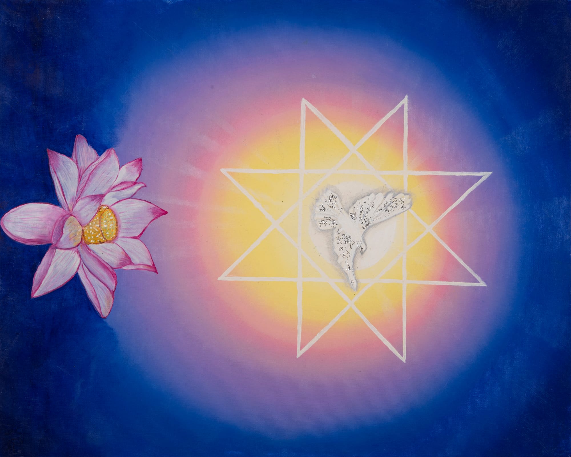 La colombe et le Lotus