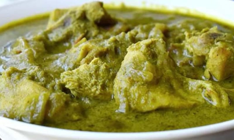 Green chicken korma