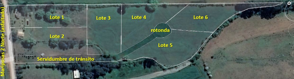 Se Vende parcela de 2hás, subdividida en 4 lotes