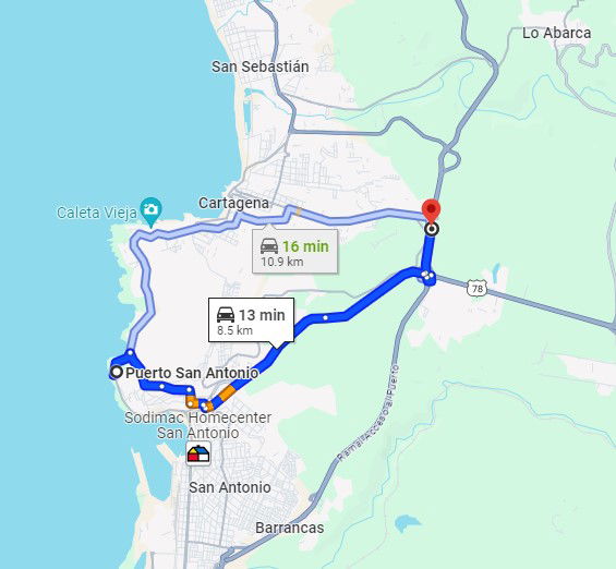 Vende 39.064 m2 terreno industrial cerca Puerto San Antonio