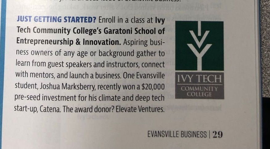 Catena in Evansville Business Magazine