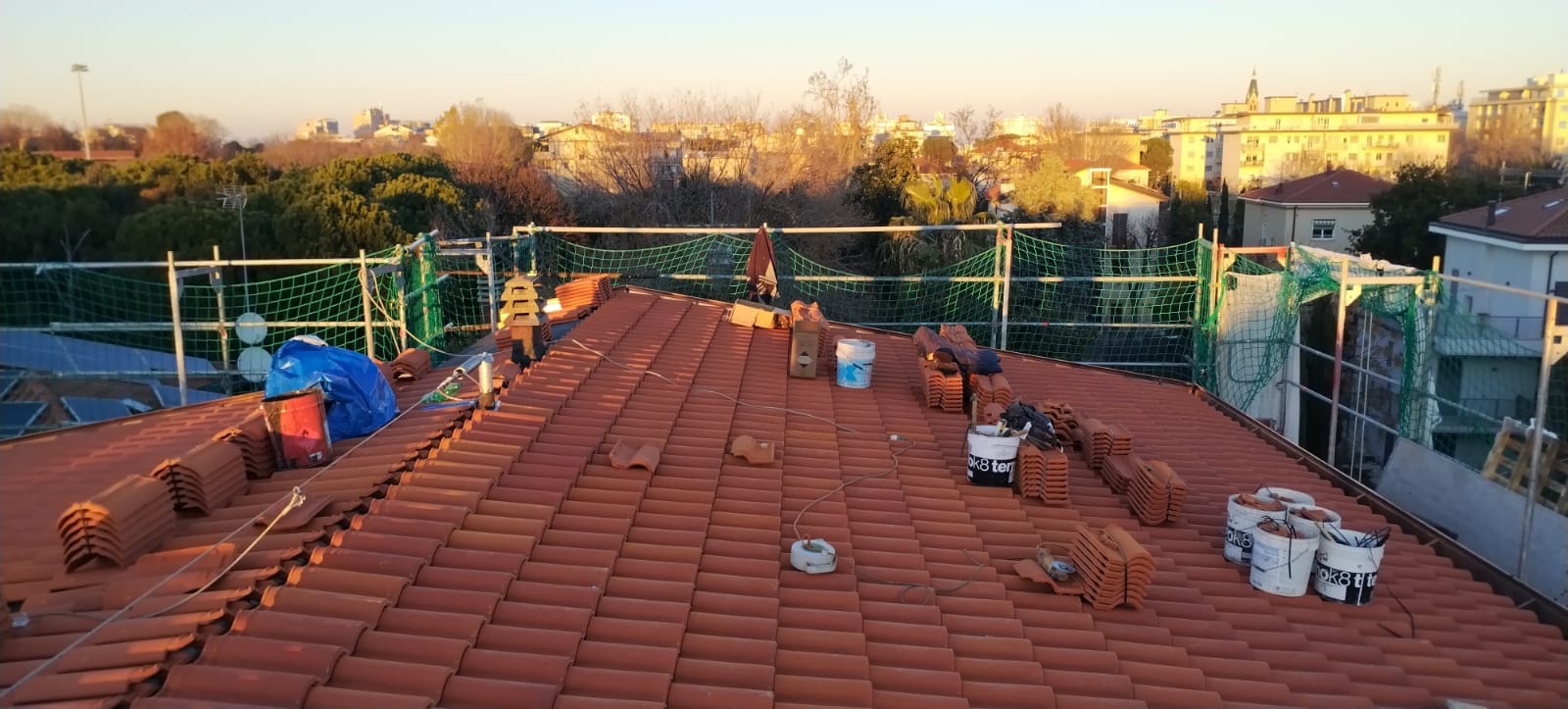 Ripristino tetto con copertura coppi