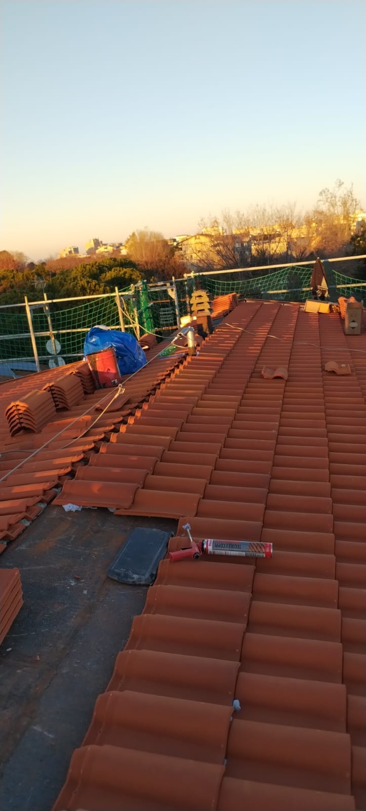 Ripristino tetto con copertura coppi