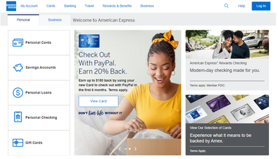 Earn membership rewards with an American Express login image