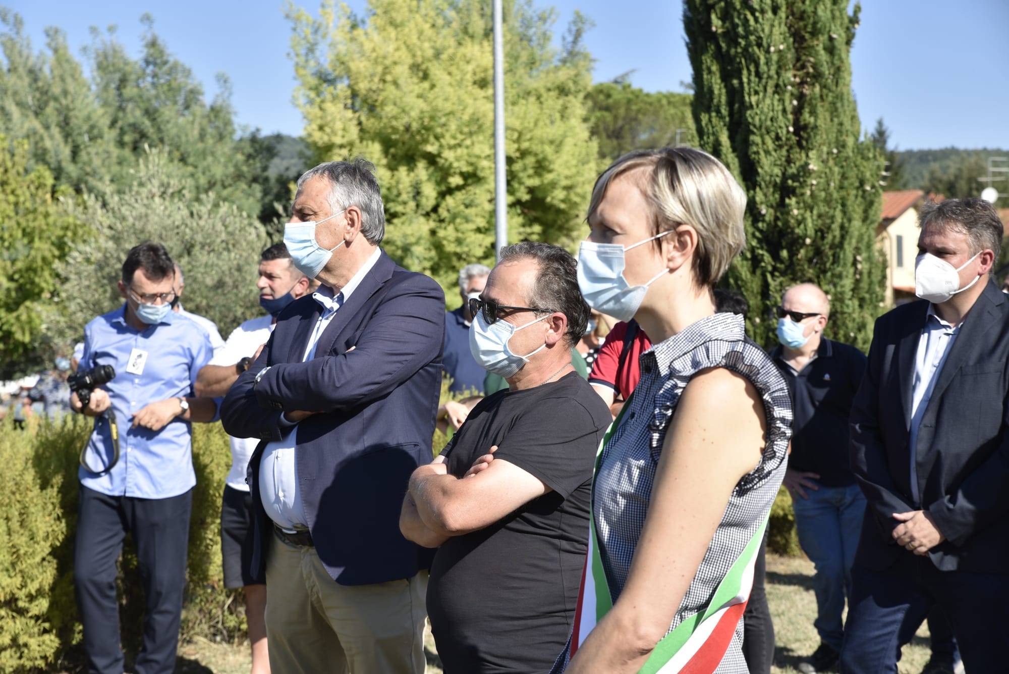 inaugurazione con il consigliere regionale Vincenzo Ceccarelli e il sindaco di Subbiano Ilaria Mattesini