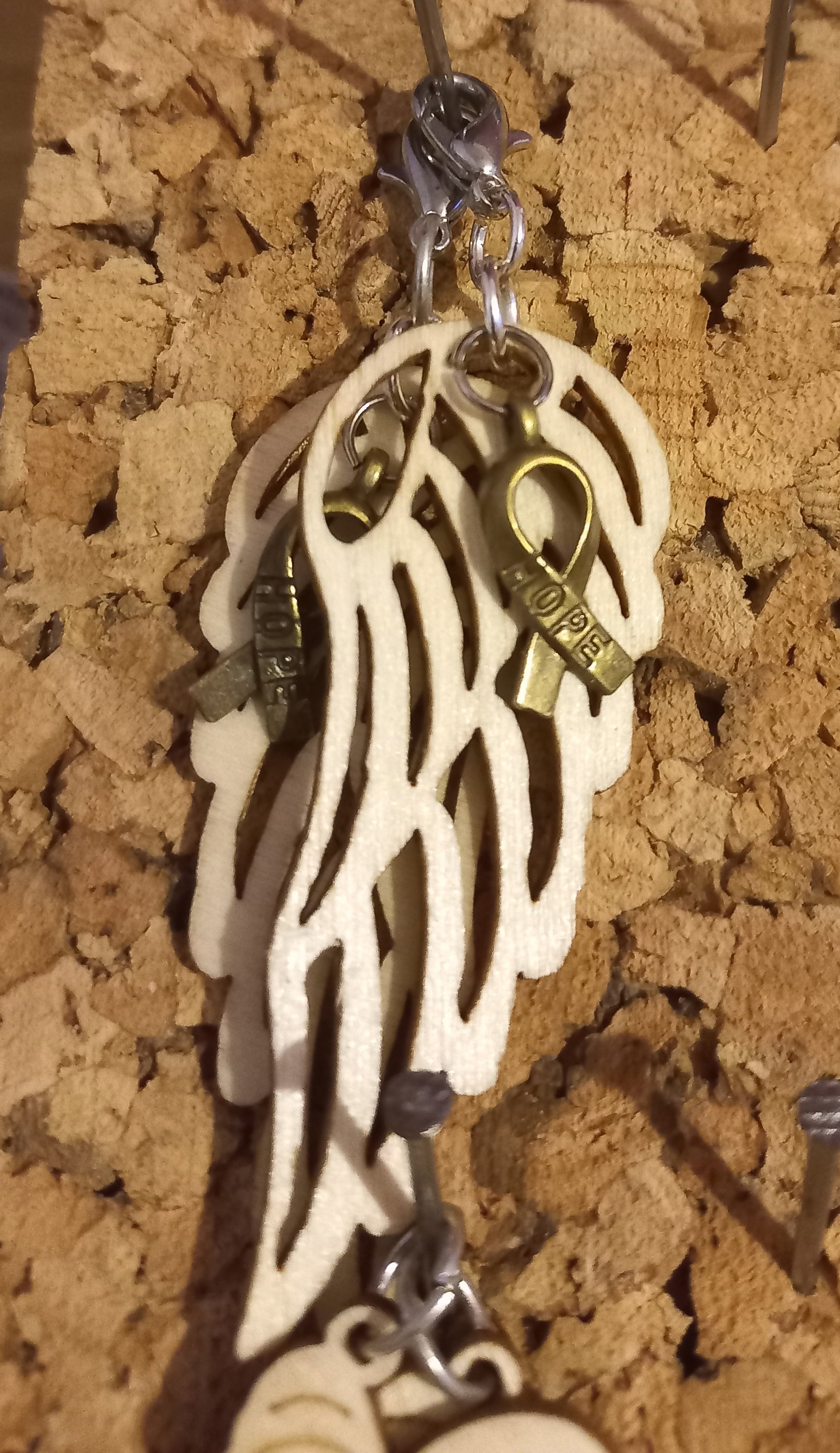 Angel wing and hope ribbon