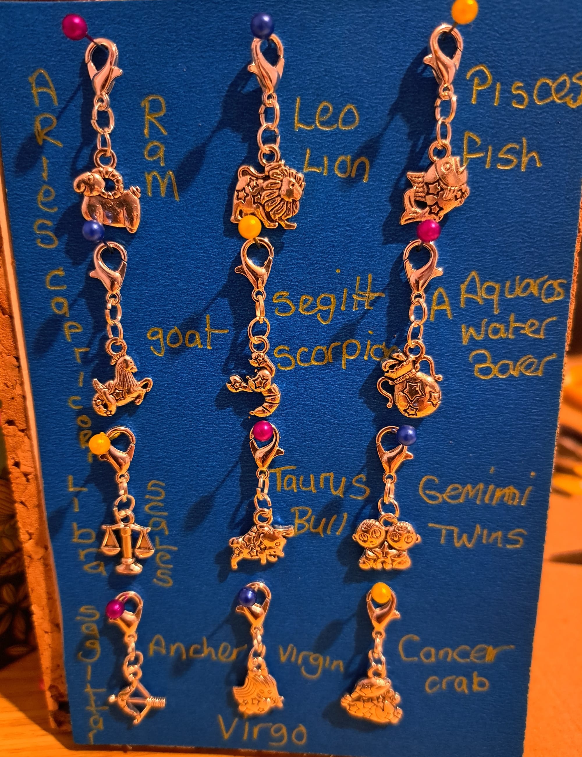 Zodiac sign Charms