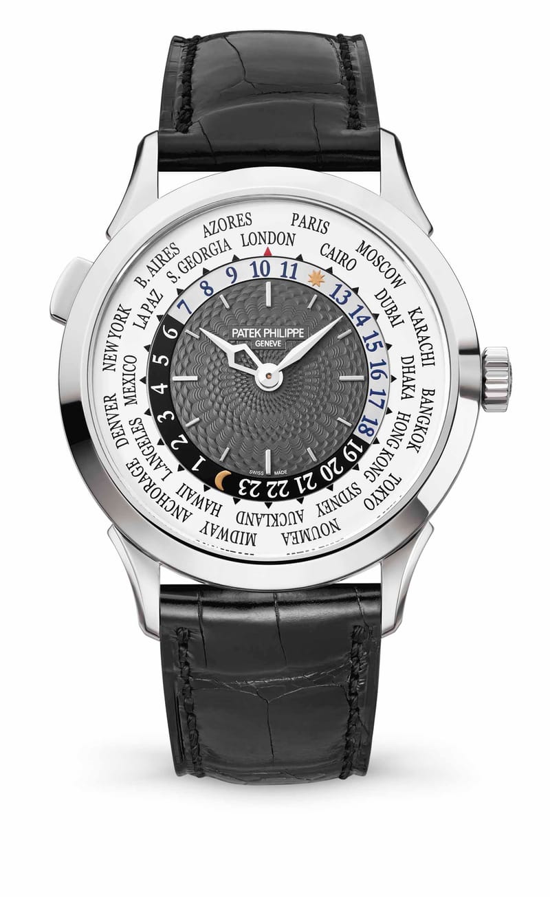 Grand Complications Réplique Montres Patek Philippe World Time Or Blanc Ou Rose