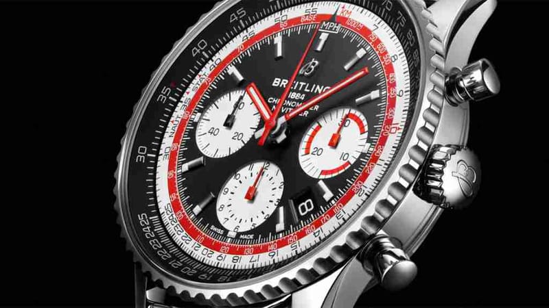 2019 Nouveau Réplique Montres Breitling Navitimer 1 B01 Chronographe 43 Édition Swissair Acier Inoxydable