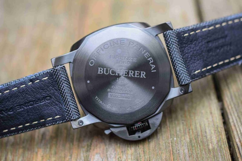 Réplique Montres Panerai Luminor Marina Titanio / DLC Bleu Bucherer La Revue