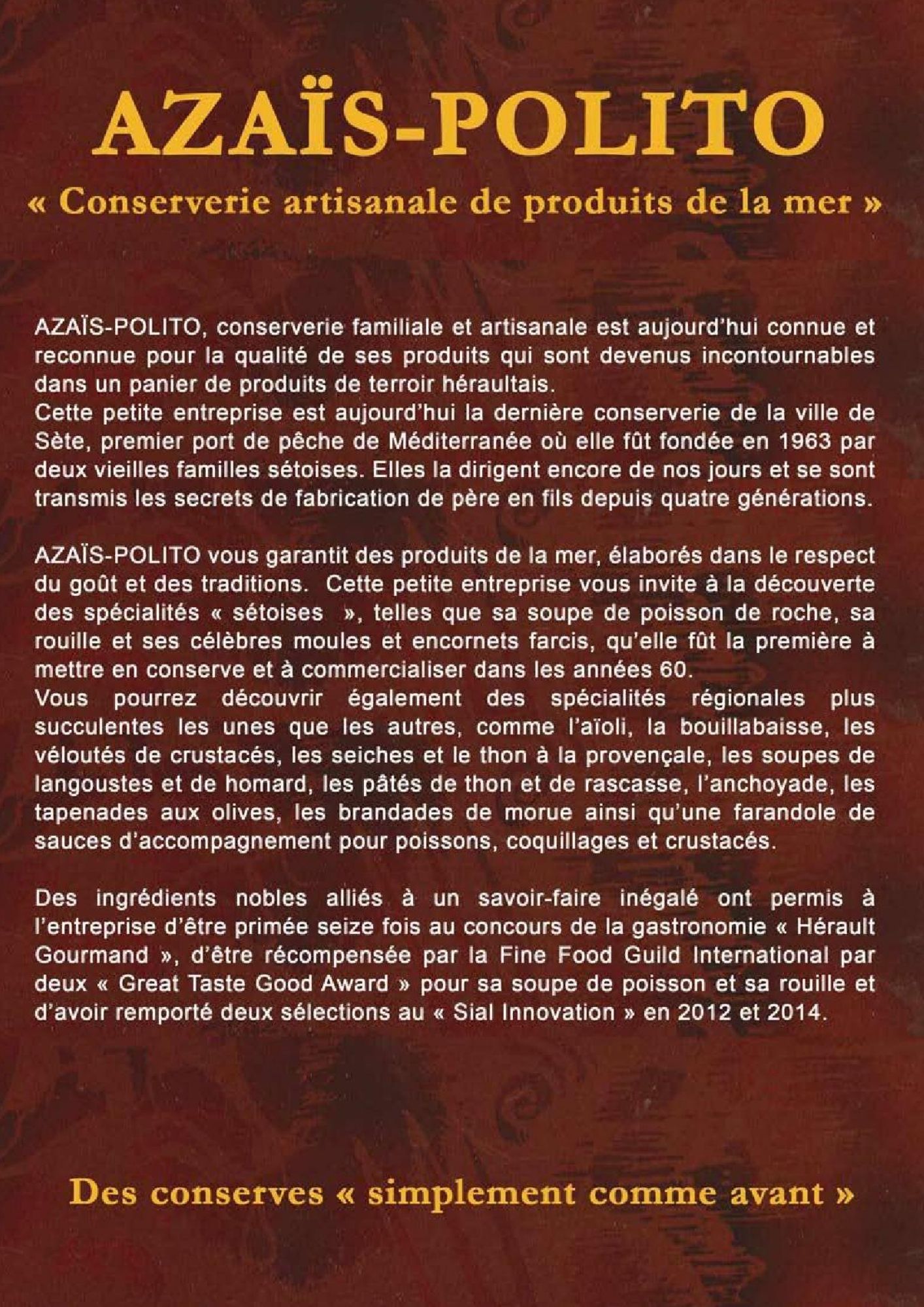 Préparations sétoises