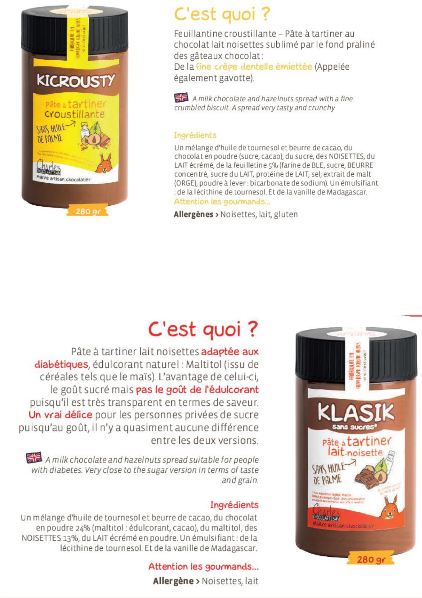 Pates à tartiner sans huile de palme