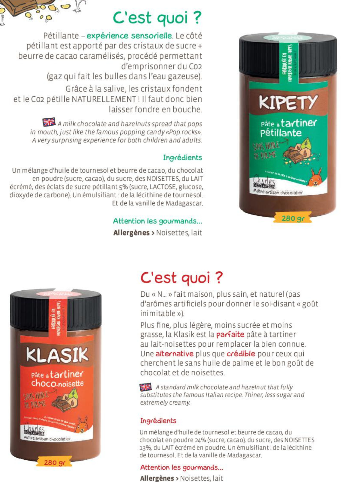 Pates à tartiner sans huile de palme