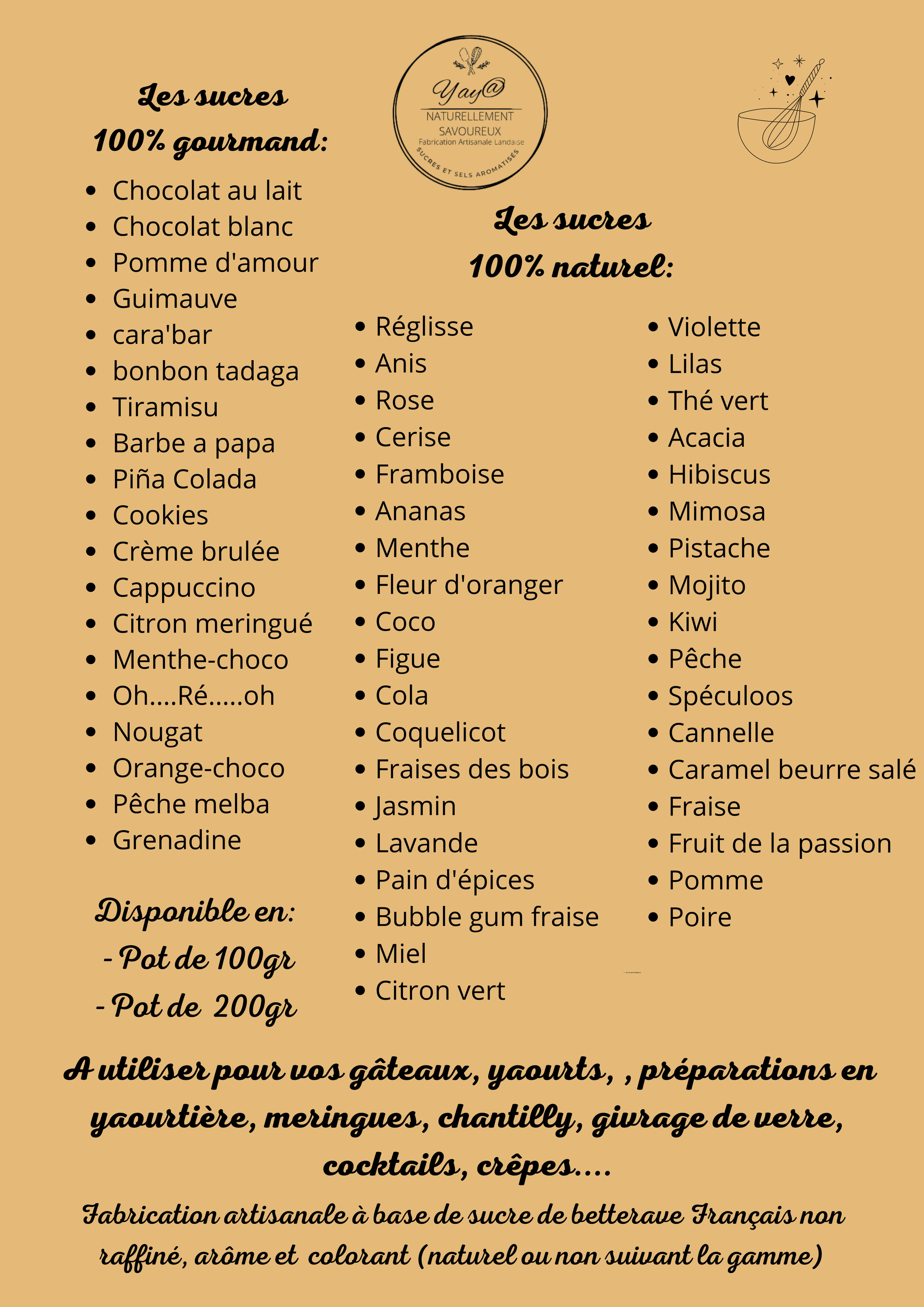 Les sucres aromatisés