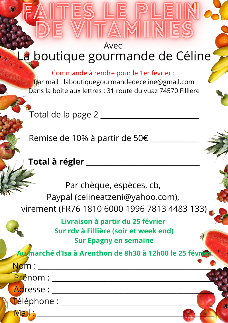 Faites le plein de vitamines !!!!