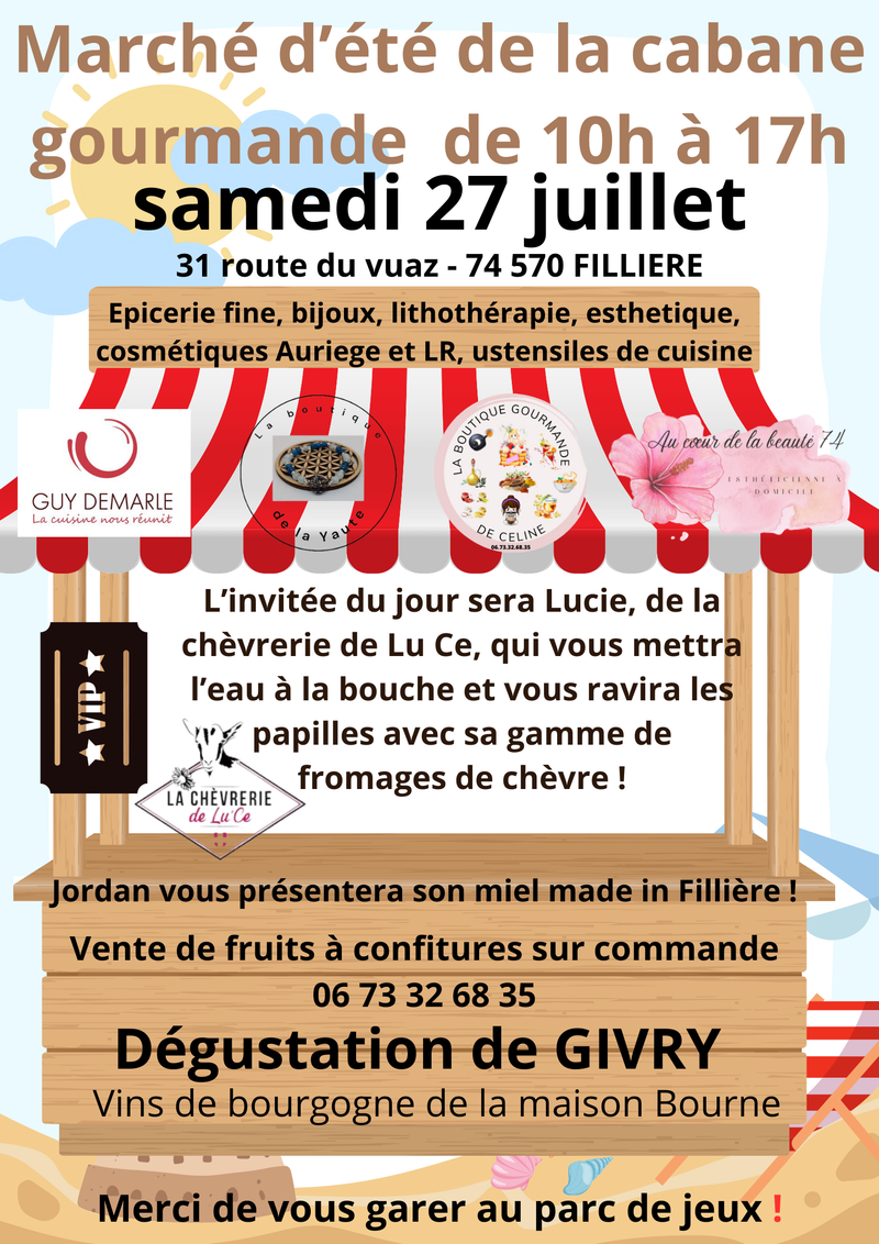 Marché d'été à la cabane gourmande