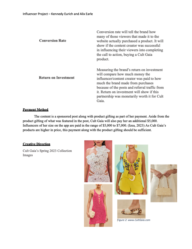 Cult Gaia Influencer Proposal