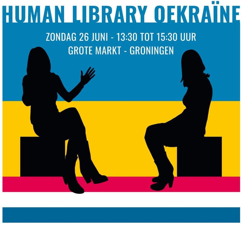 Захід HUMAN LIBRARY на Grote Markt у Гронінгені