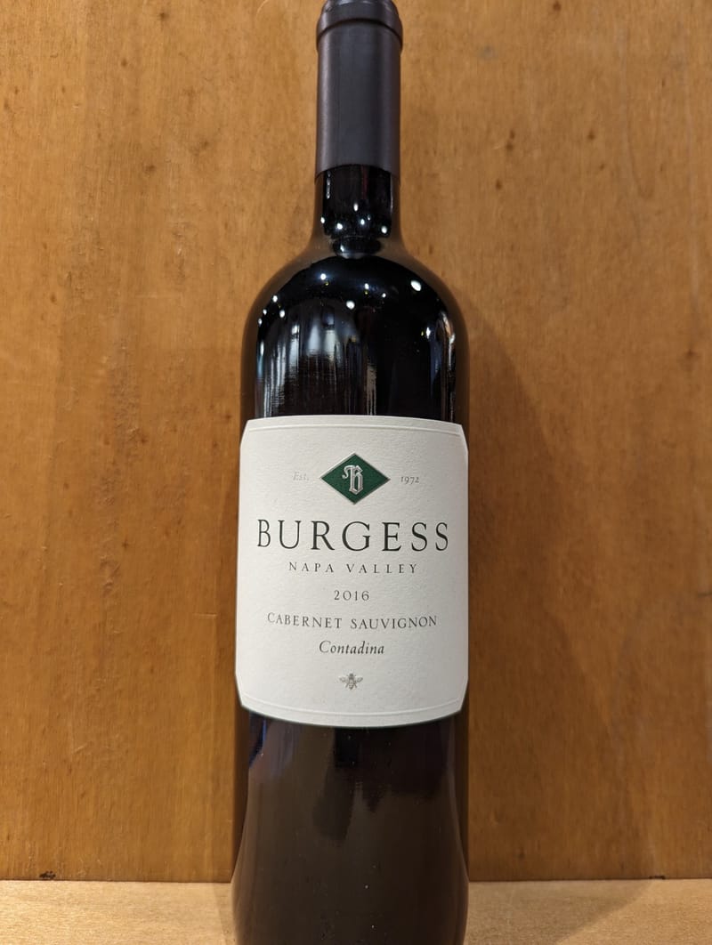 Burgess Napa Valley Cabernet Sauvignon Contadina 2016