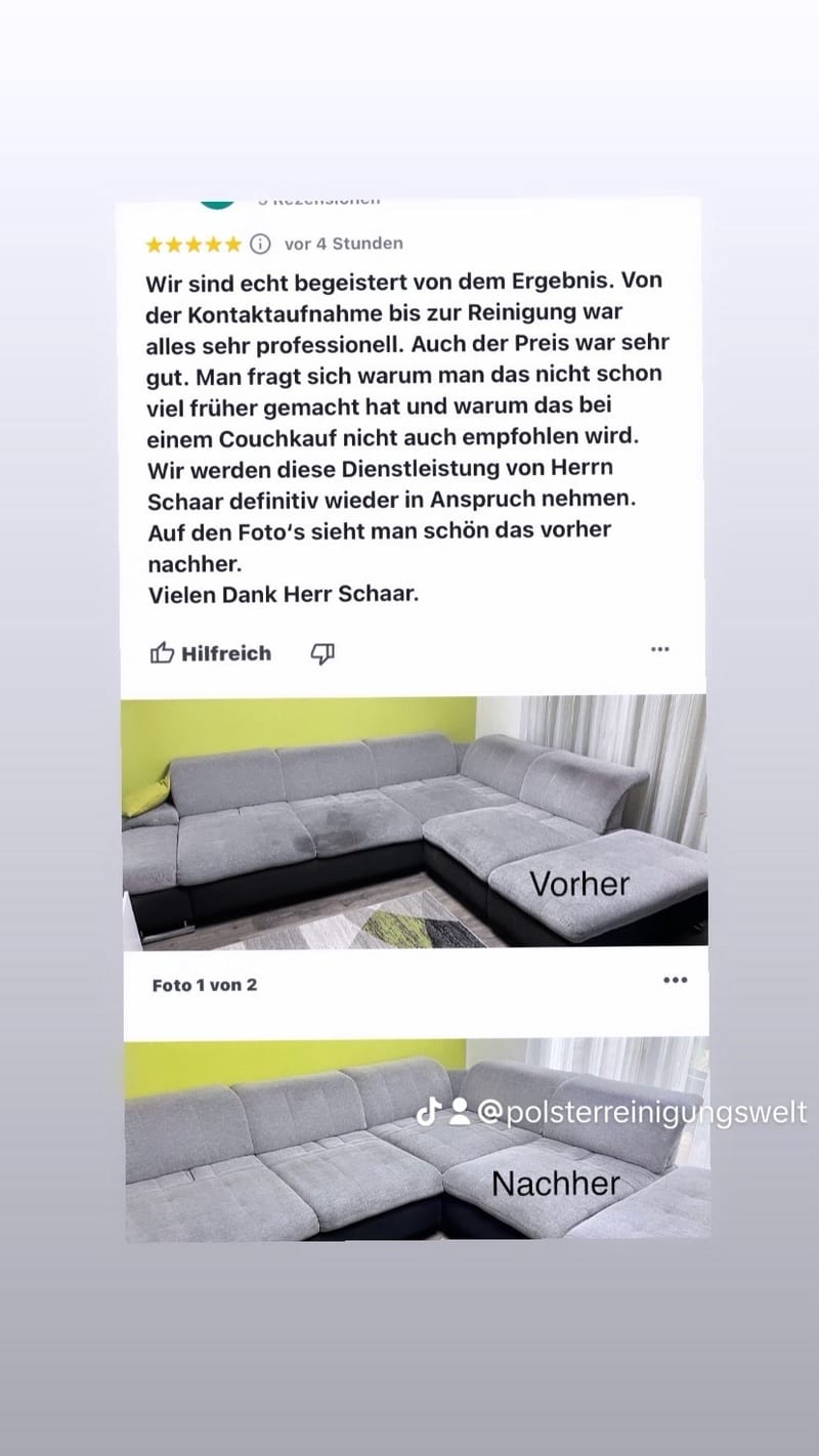 Polsterreinigungswelt heute in Leipzig-Knautkleeberg