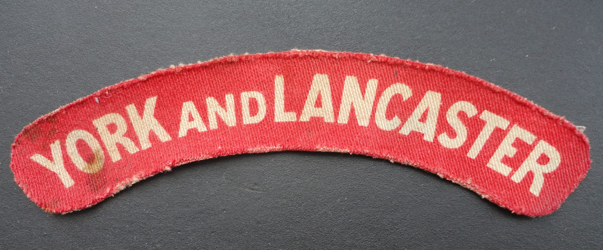 WW2 Printed York and Lancaster Shoulder Title