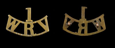 Other Ranks Shoulder Title 1st West Riding Volunteers worn between 1916 and 1918