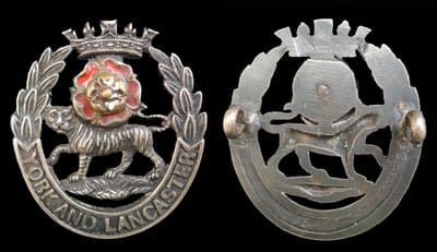 Volunteer Battalion Silver Officers Forage Cap Badge