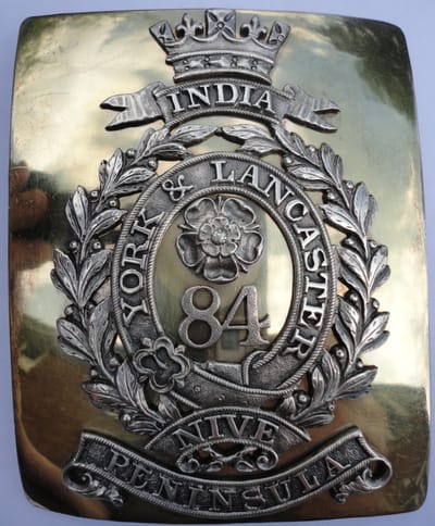 84th of Foot Shoulder Belt Plate worn from 1826 to 1855